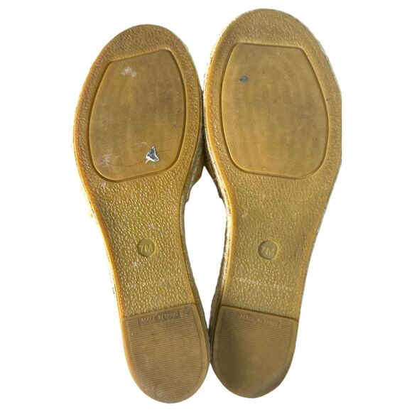 Veronica Beard Apa Suede Buckle Espadrille Sandals Desert Beige Size 7 - Picture 5 of 9